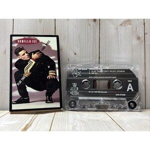 Vtg Vanilla Ice Play That Funky Music White Boy Single Cassette 1990s DJ Stock